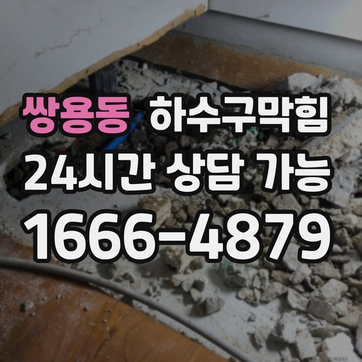 쌍용동 하수구막힘