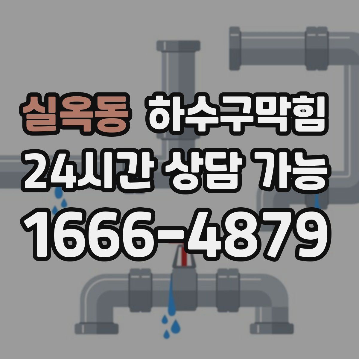 실옥동 하수구막힘 테라스 배수구 살균 소독