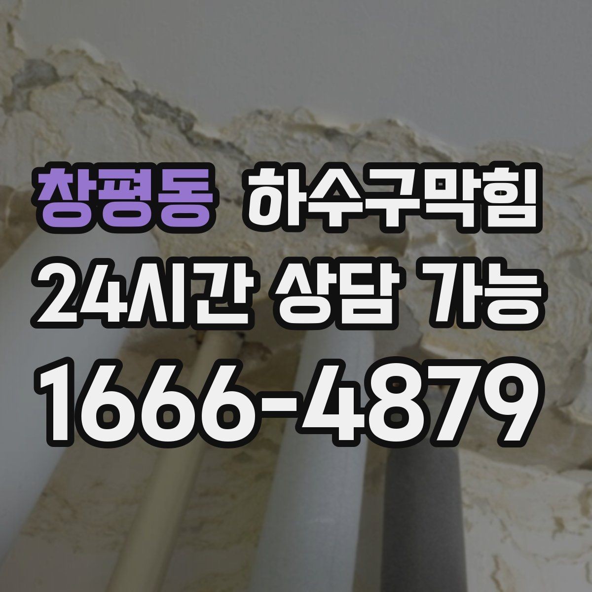 창평동 하수구막힘 조식 준비 시간에만 나타나는 현상