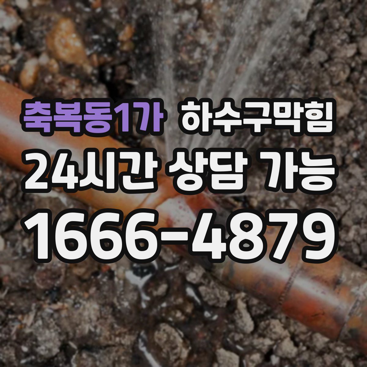 축복동1가 하수구막힘