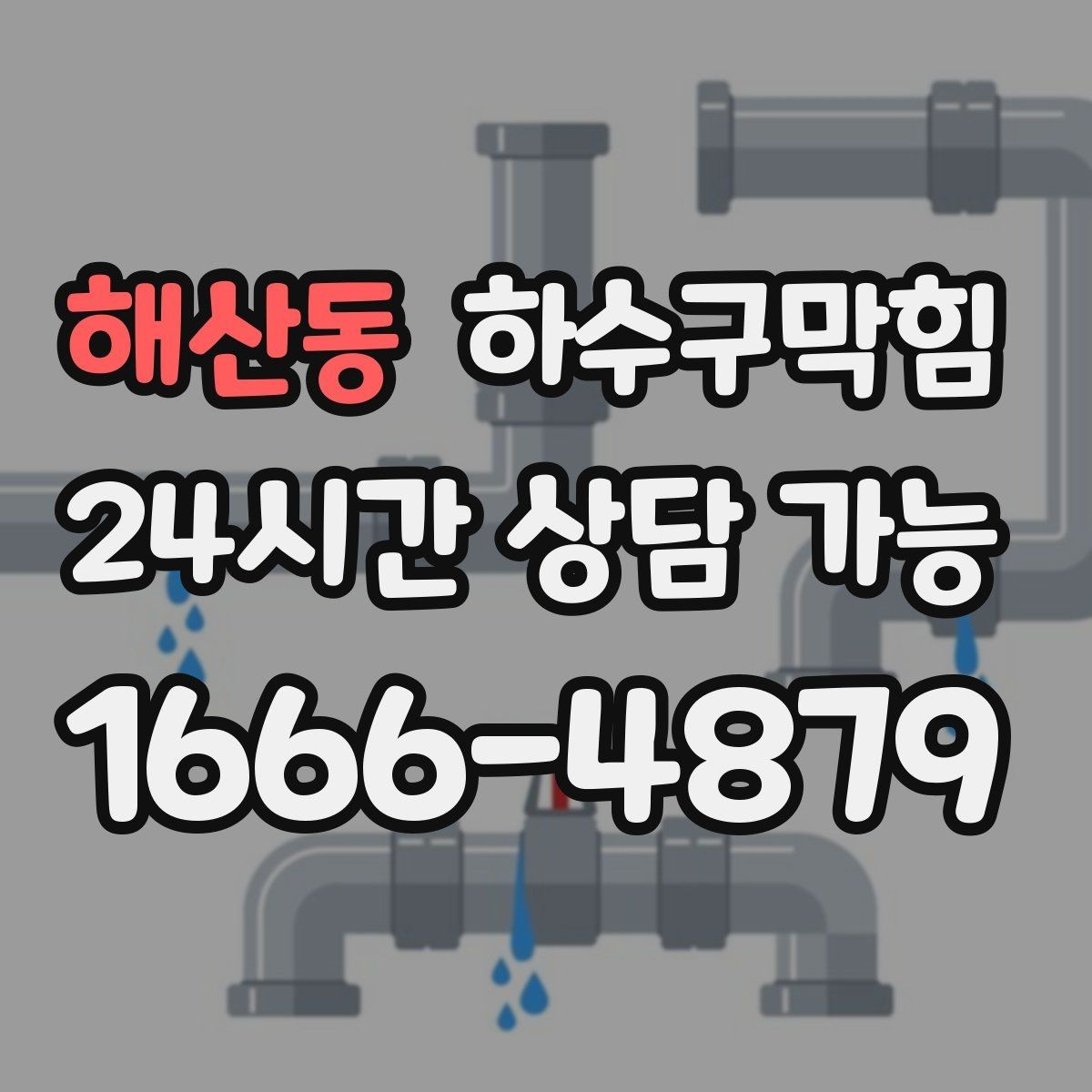 해산동 하수구막힘 포토존 바닥 러그가 젖던 이유