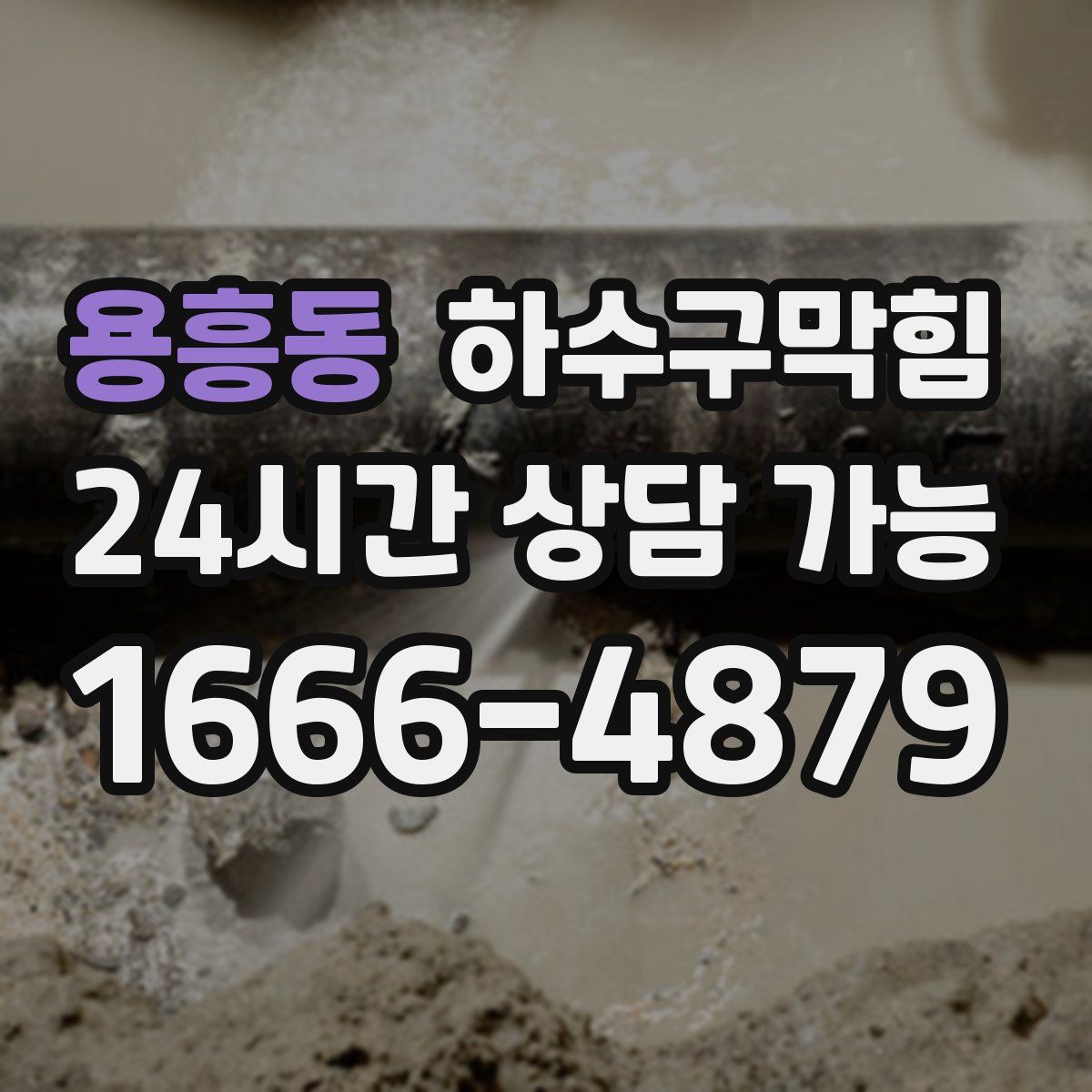 용흥동 하수구막힘