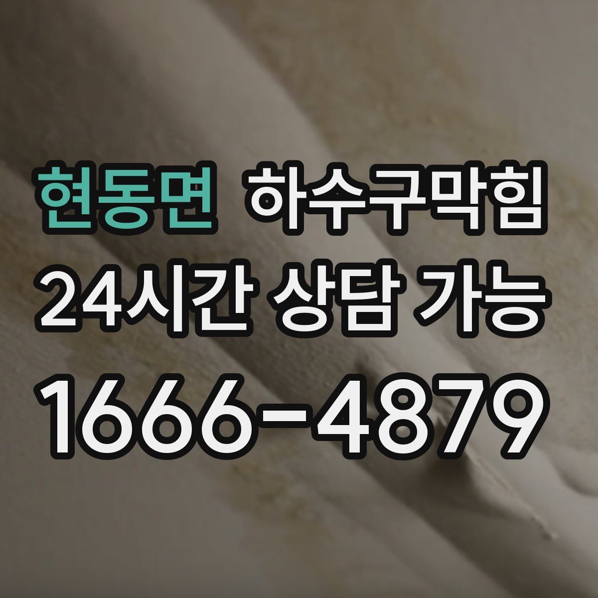 현동면 하수구막힘