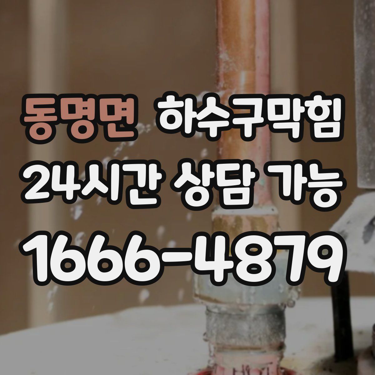 동명면 하수구막힘