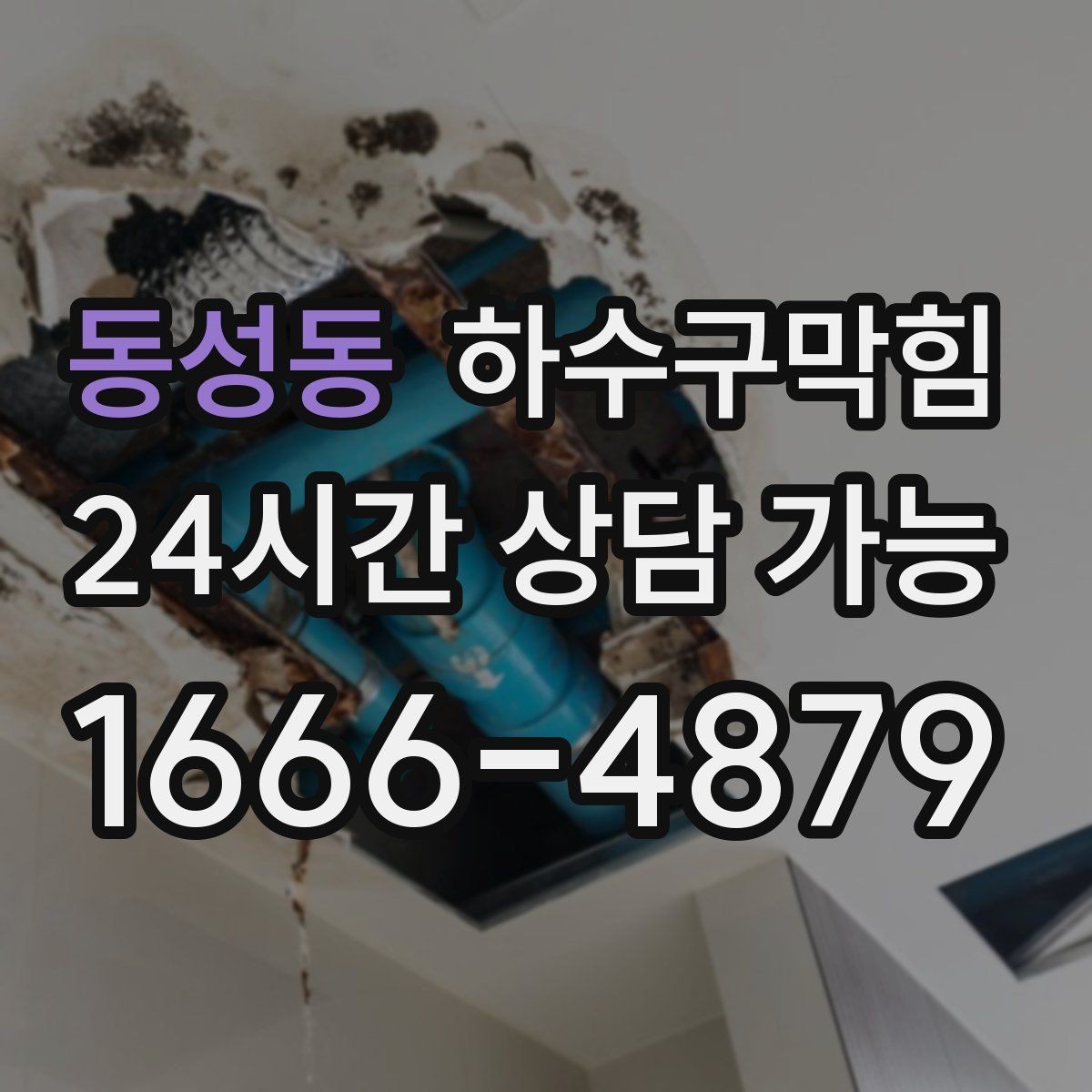 동성동 하수구막힘 아이 손 닿는 낮은 벽의 얼룩