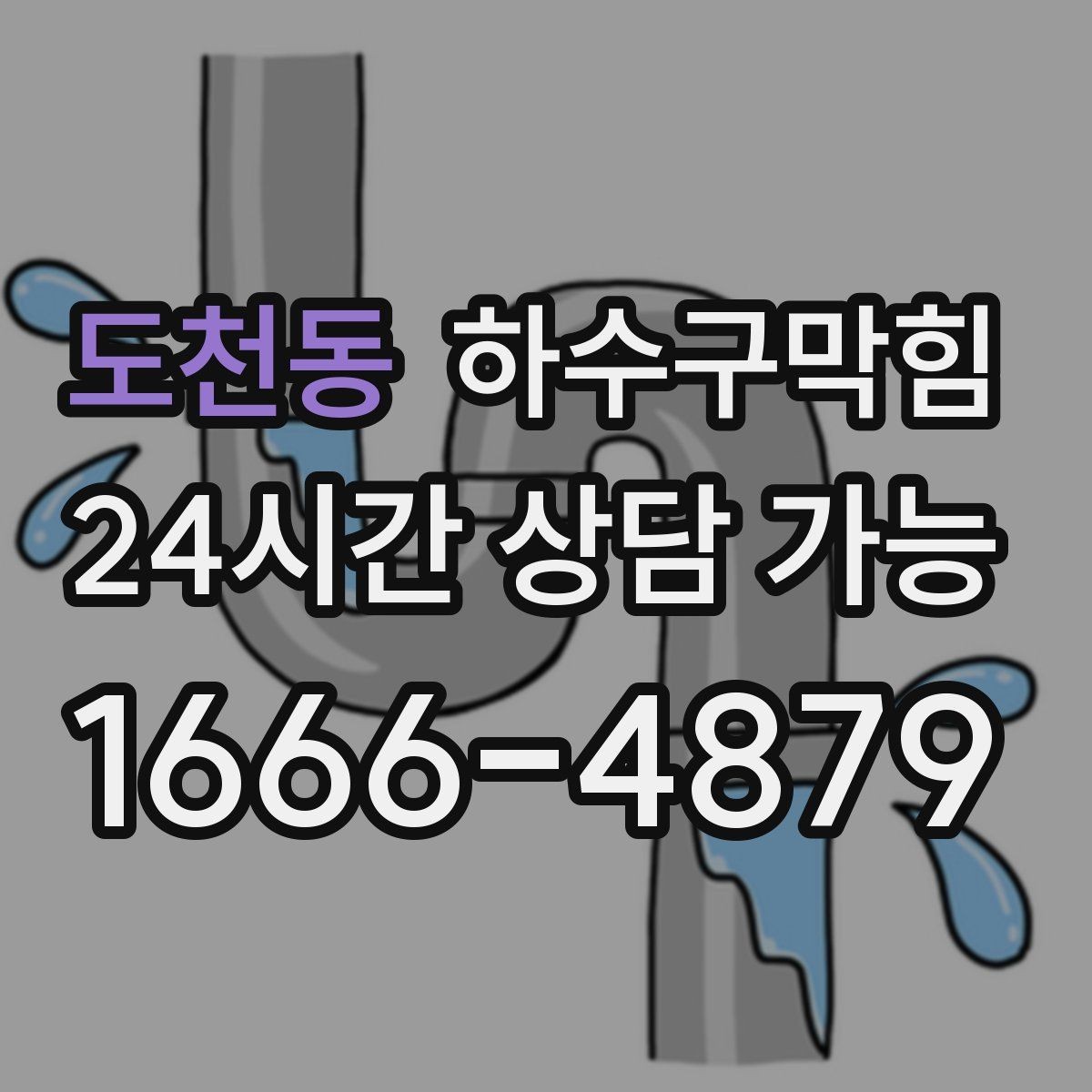 도천동 하수구막힘 아파트 하수구뚫기와 복도 식물의 기지개