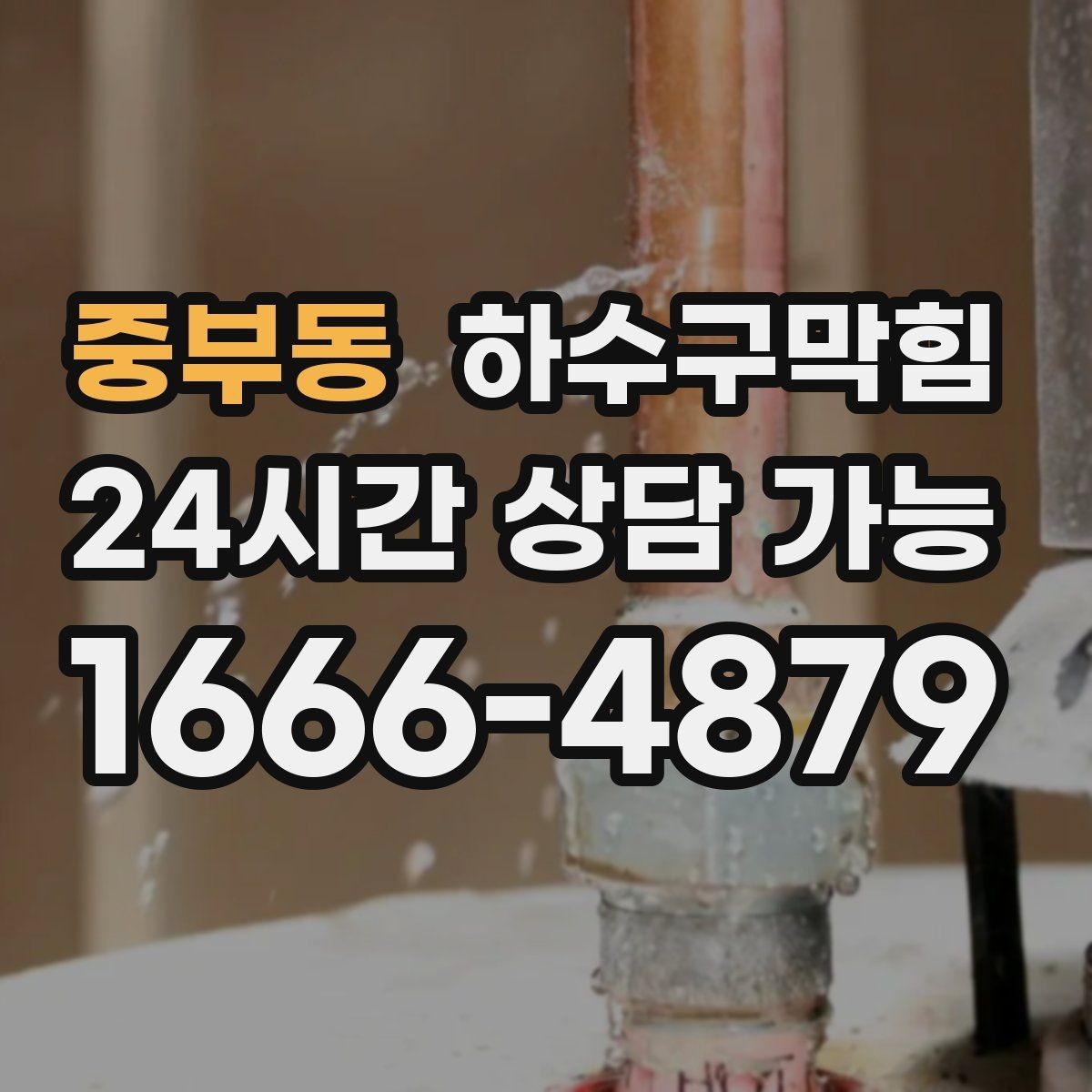 중부동 하수구막힘 반 지하에서 위층으로 번지는 불편