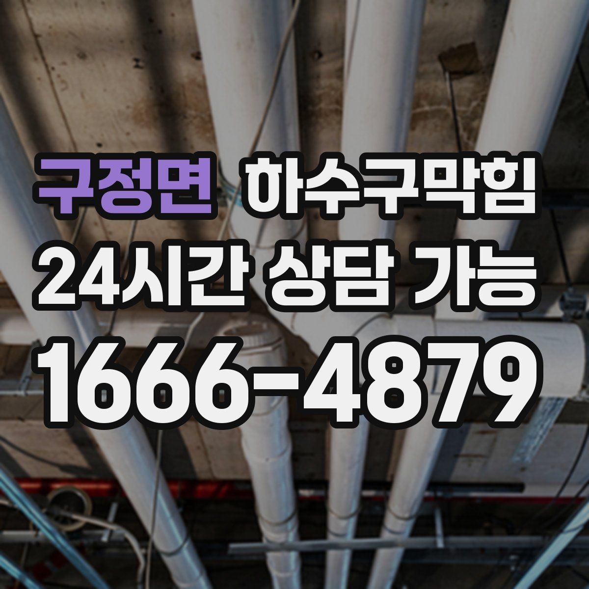 구정면 하수구막힘 조식 준비 시간에만 나타나는 현상