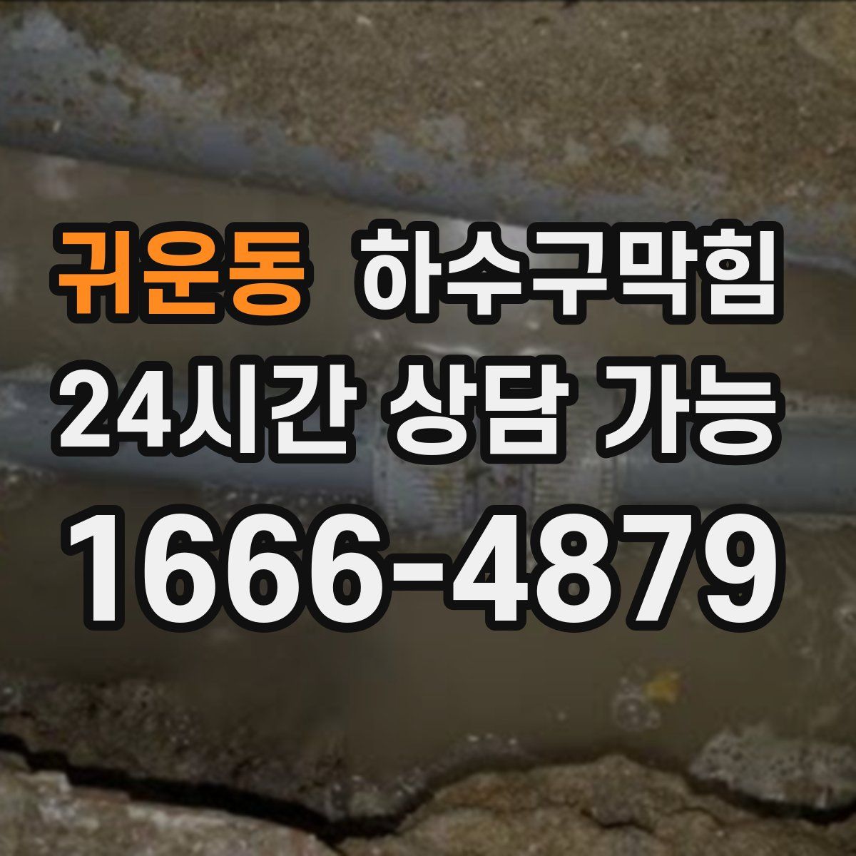 귀운동 하수구막힘