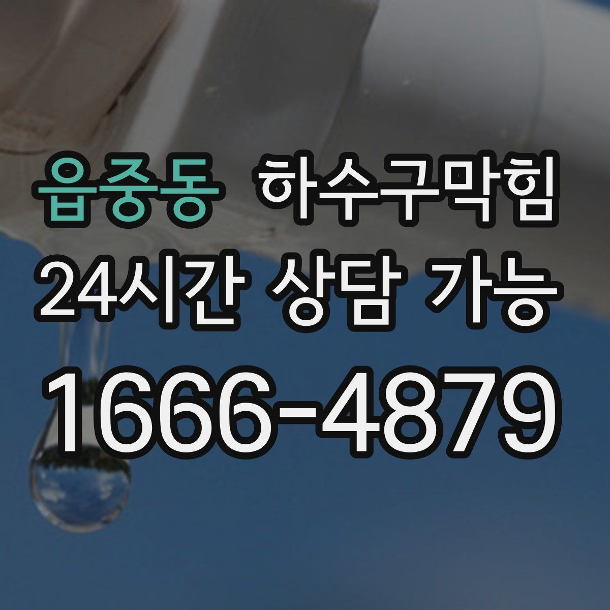 읍중동 하수구막힘 반지하 주택이 신경 써야 할 라인