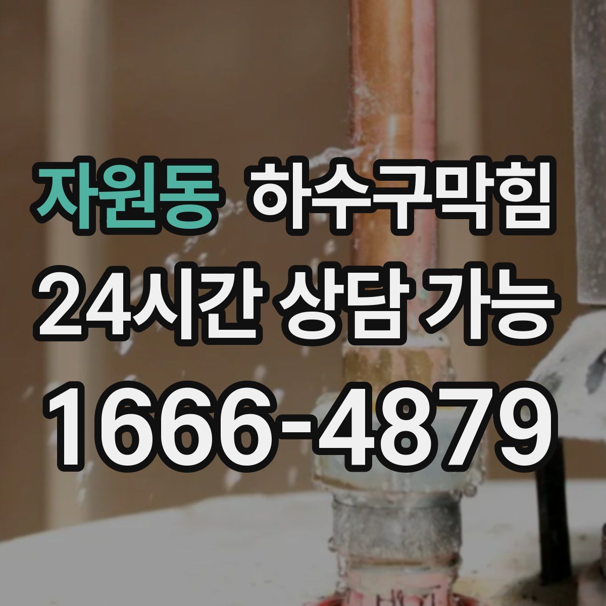 자원동 하수구막힘