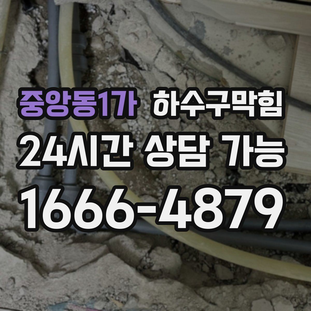 중앙동1가 하수구막힘 카페 향 보존 배수 라인 개선