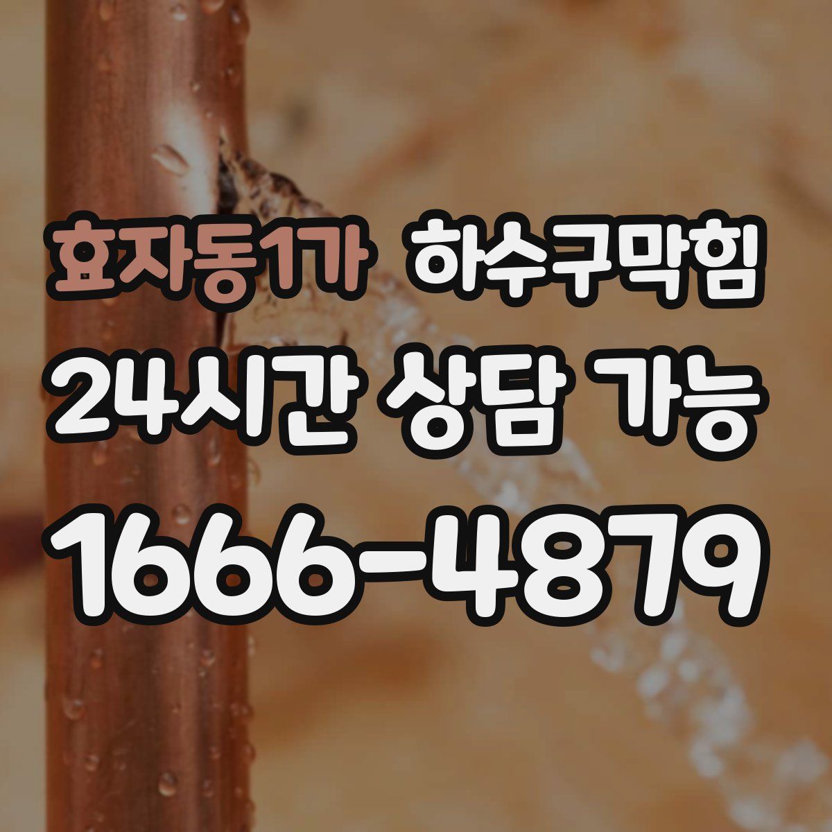 효자동1가 하수구막힘