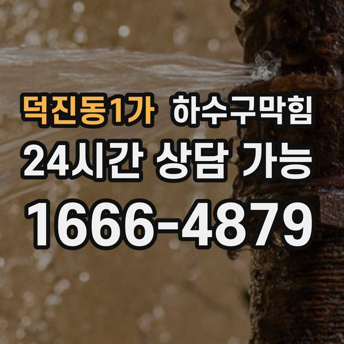 덕진동1가 하수구막힘 빌라 화장실뚫기 이후 조용해진 복도 공기