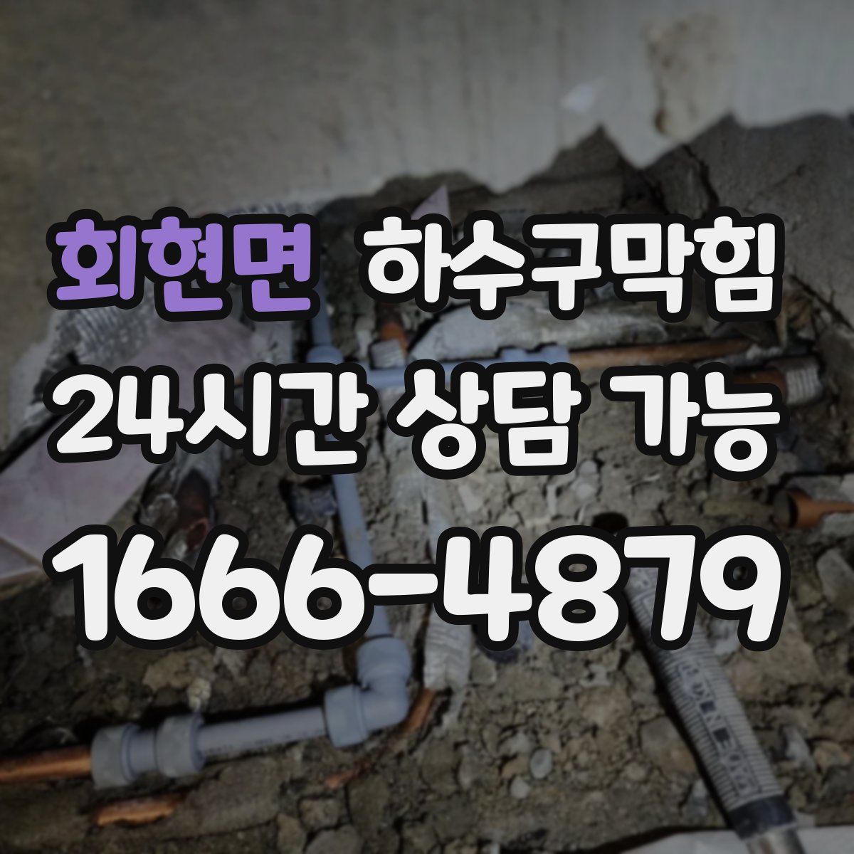 회현면 하수구막힘