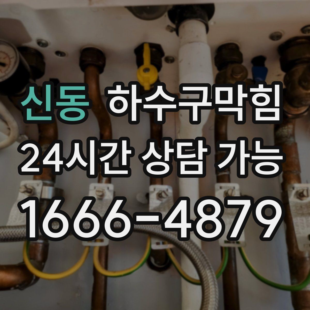 신동 하수구막힘 카트 주차 구역 바닥에 남은 지도