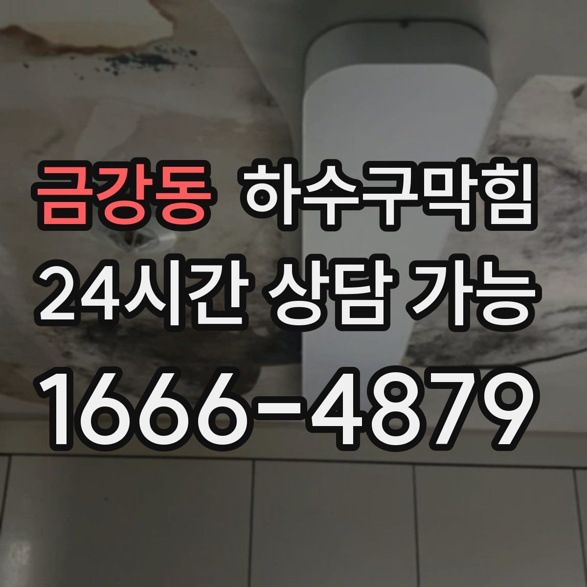 금강동 하수구막힘 야외 전구 베이스에 고인 물 한 스푼
