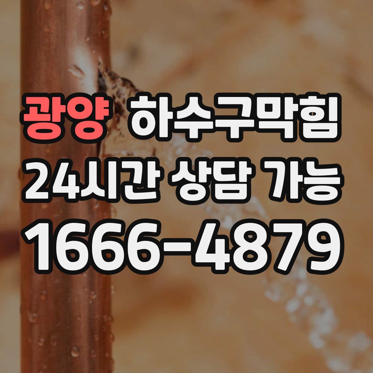 광양 하수구막힘