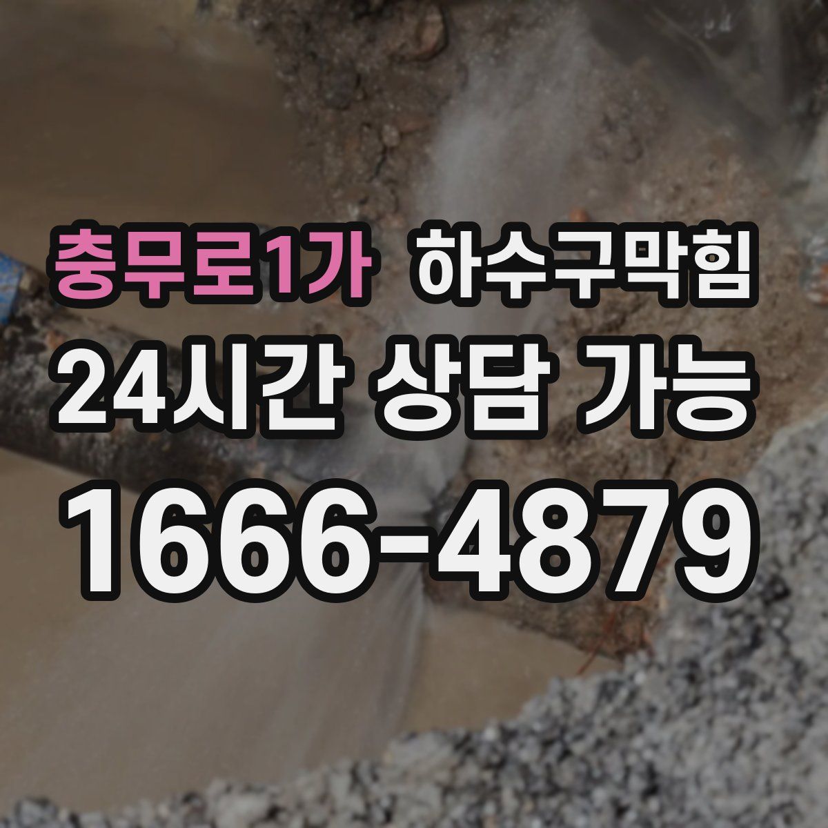 충무로1가 하수구막힘
