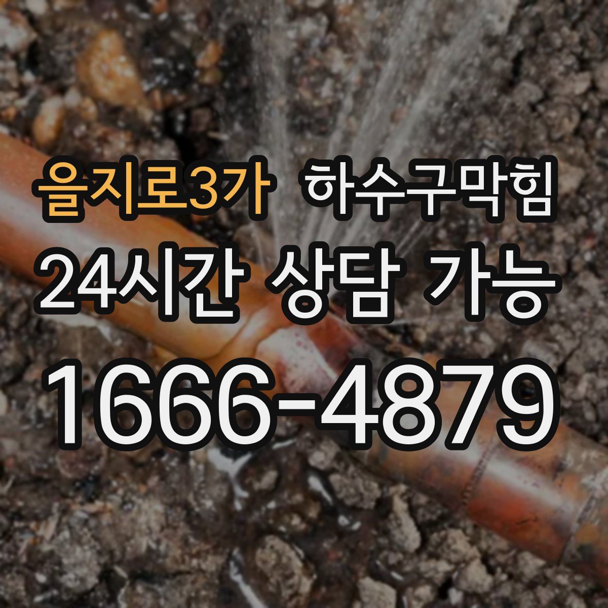 을지로3가 하수구막힘