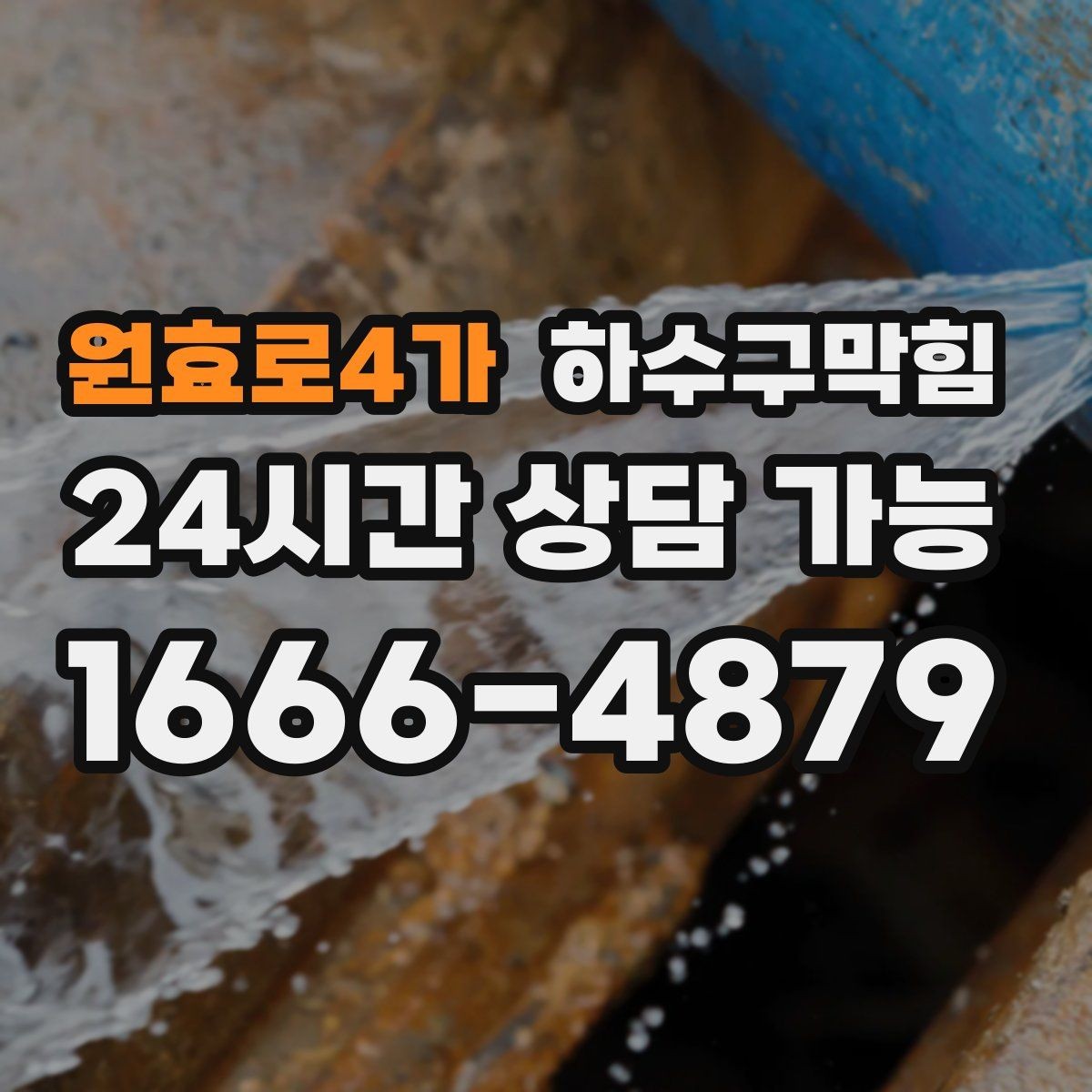 원효로4가 하수구막힘 단독 화장실막힘에 현관 매트가 젖은 사연