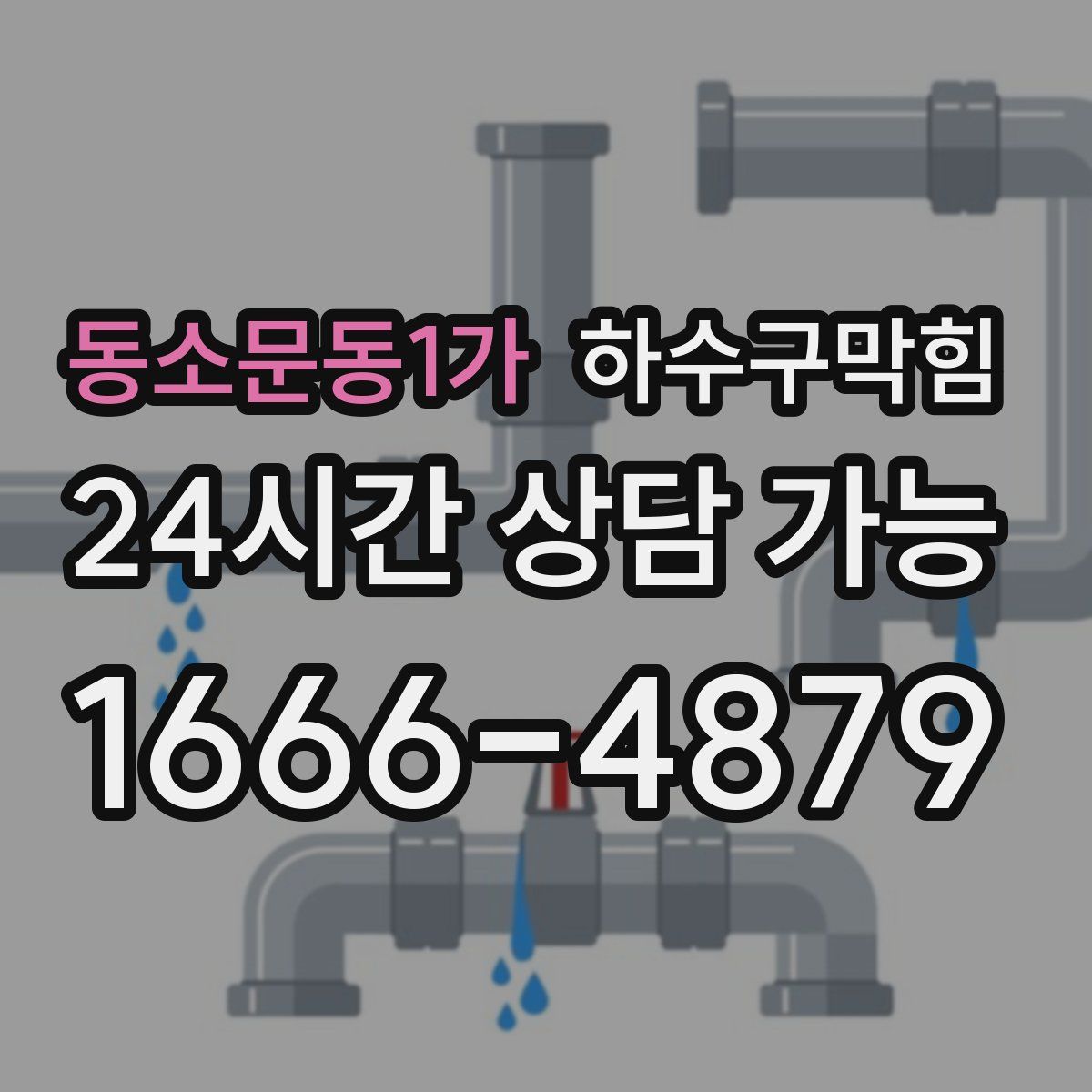 동소문동1가 하수구막힘