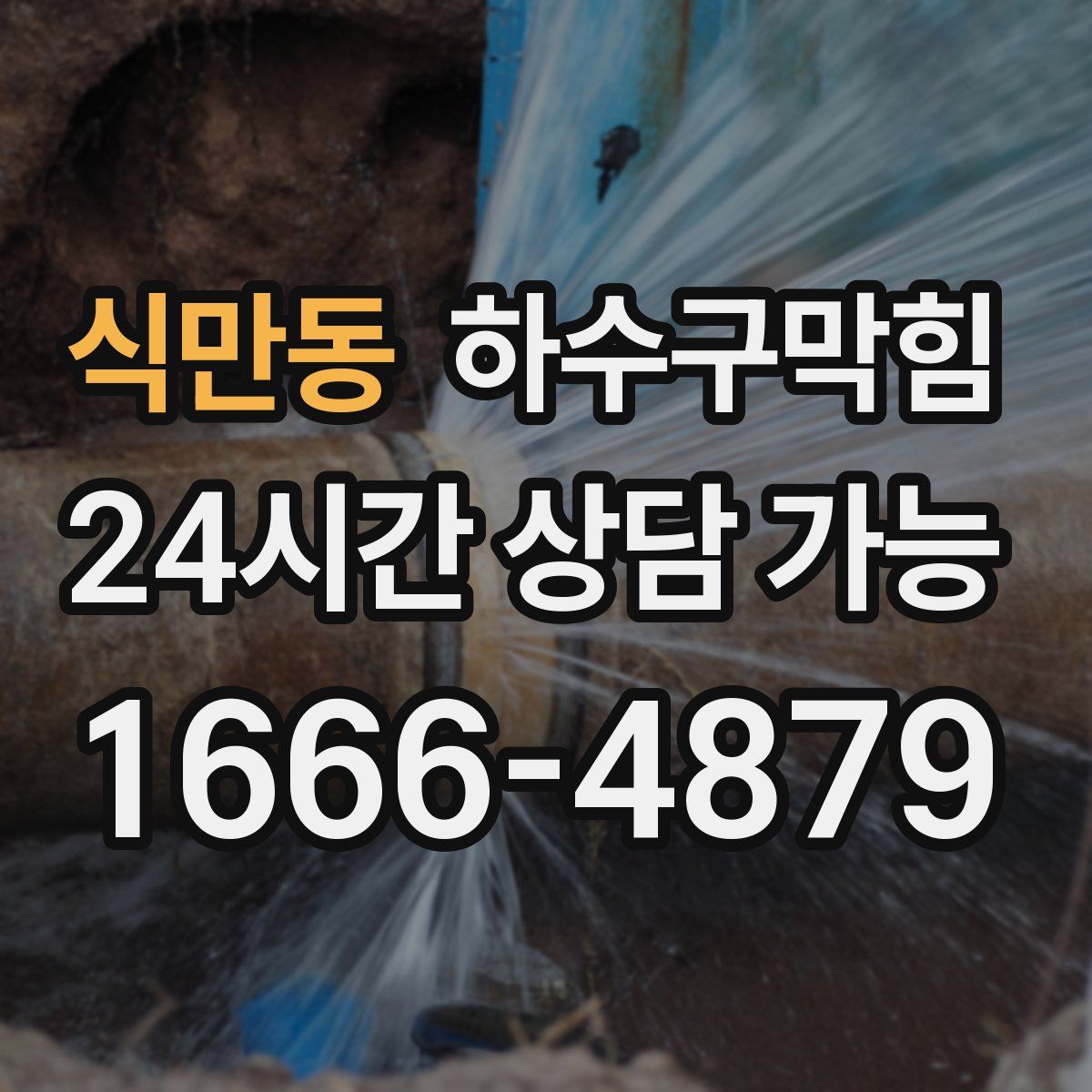 식만동 하수구막힘