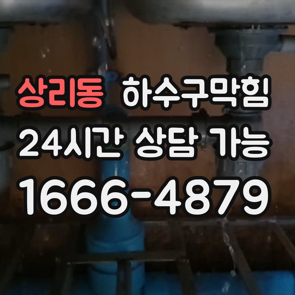 상리동 하수구막힘 학교 급식실 배수 안정화