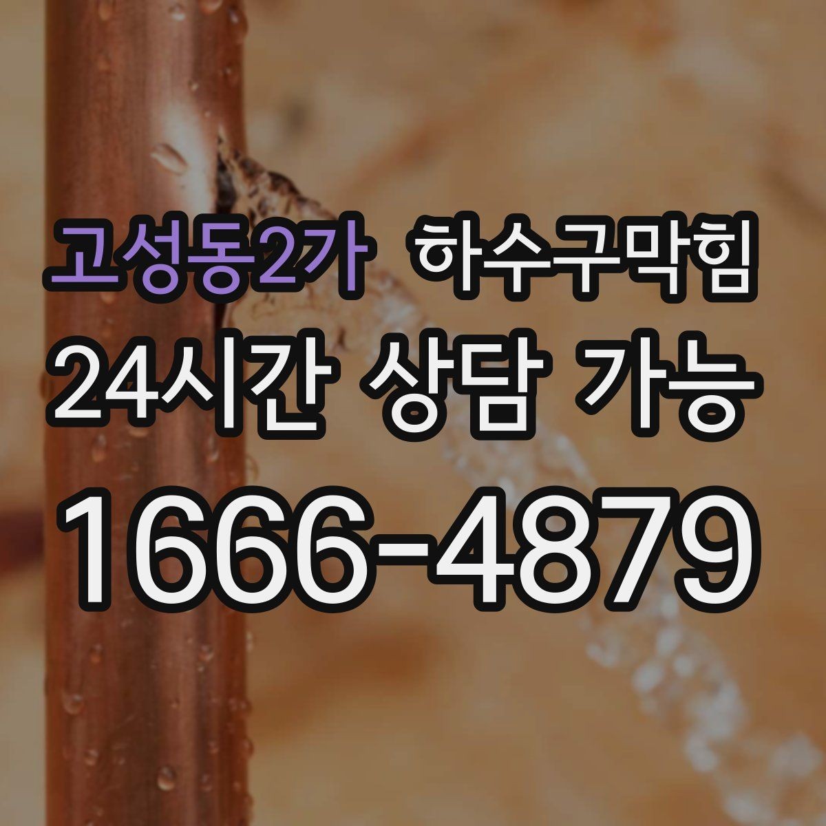 고성동2가 하수구막힘 안내 직후 더 또렷해진 공간의 냄새