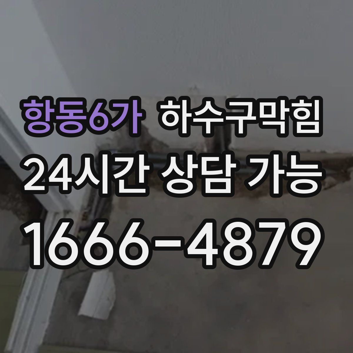 항동6가 하수구막힘