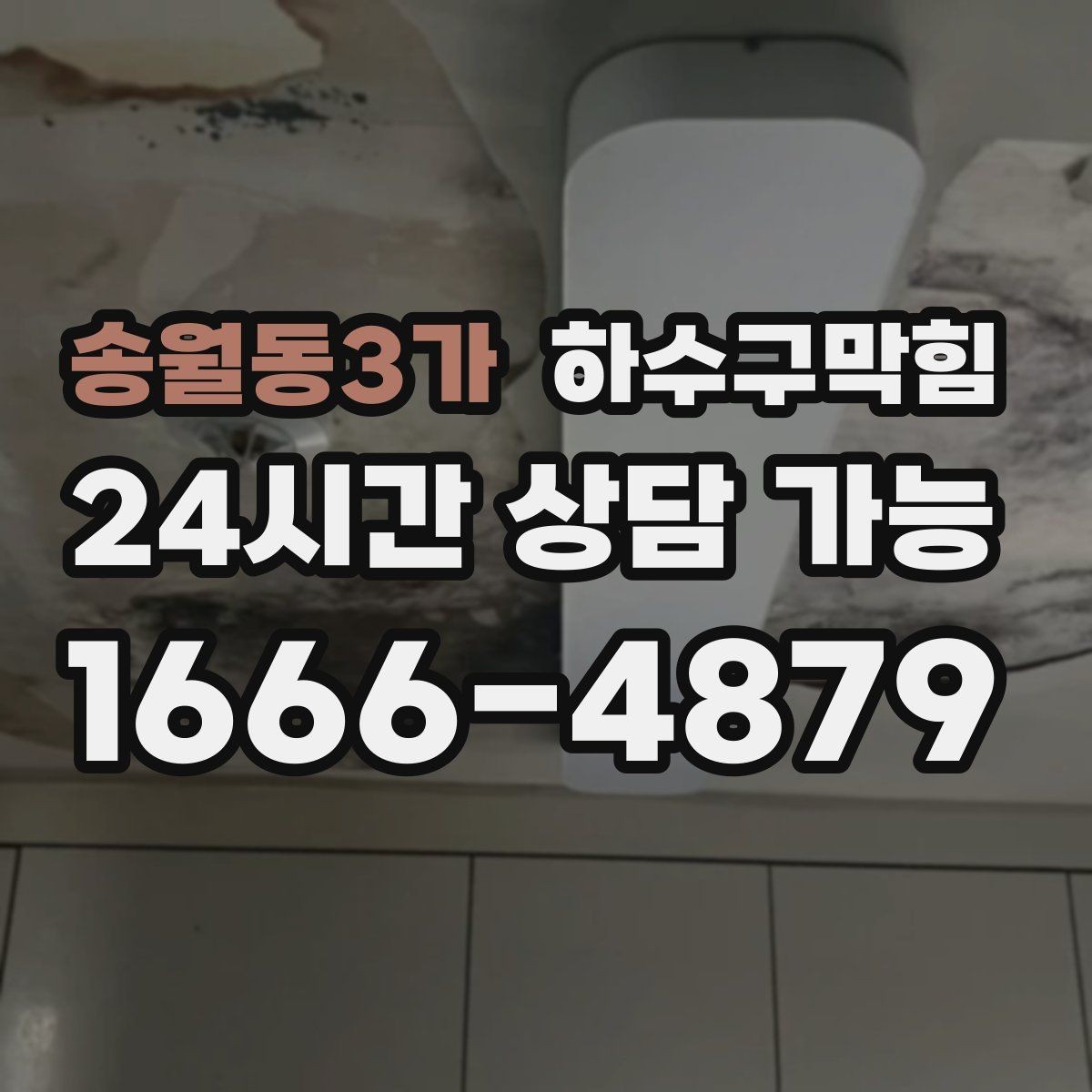 송월동3가 하수구막힘 주방 하부 누수 배수 동시 점검