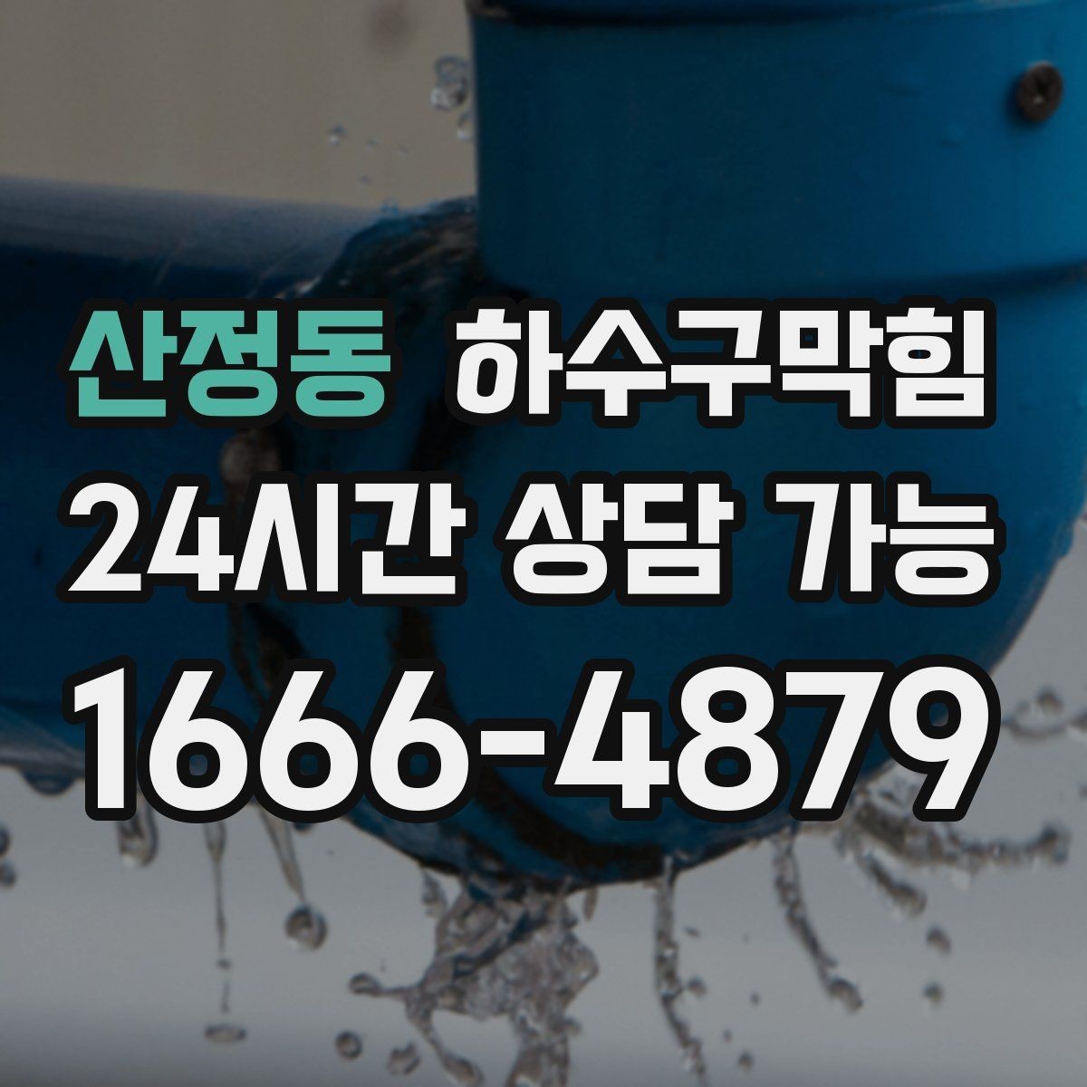 산정동 하수구막힘 퇴근길 입구에서 발을 돌린 손님들