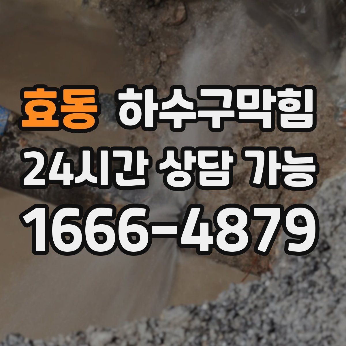 효동 하수구막힘 분실 우산 보관대 아래 작은 웅덩이