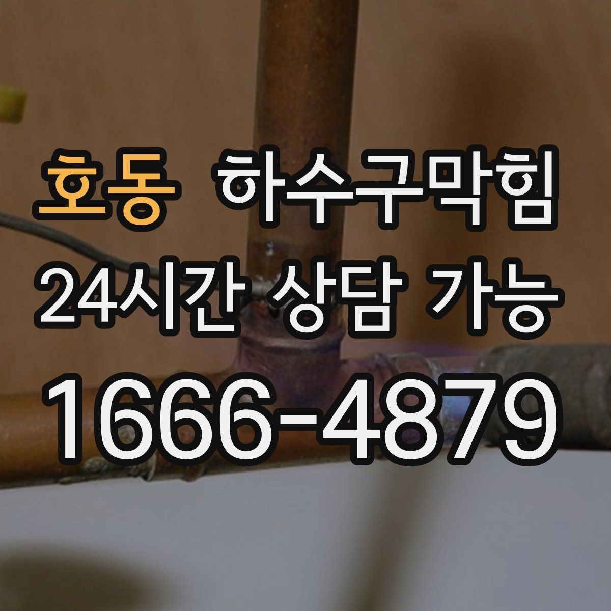 호동 하수구막힘 코트룸 바닥에 남은 둥근 자국들