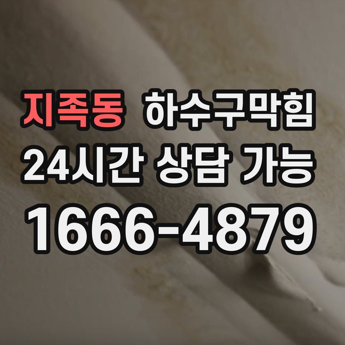 지족동 하수구막힘