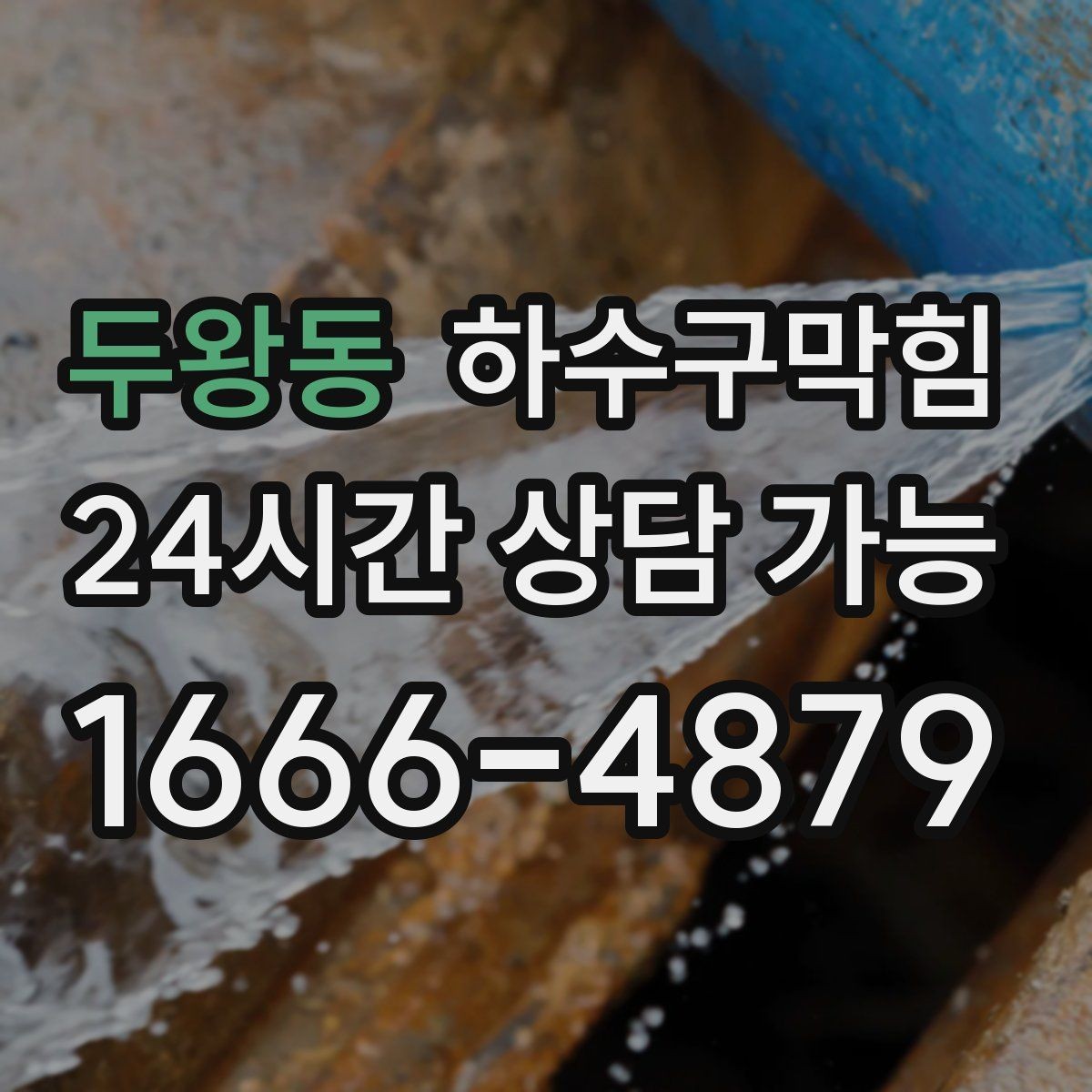 두왕동 하수구막힘 단독 화장실막힘에 현관 매트가 젖은 사연