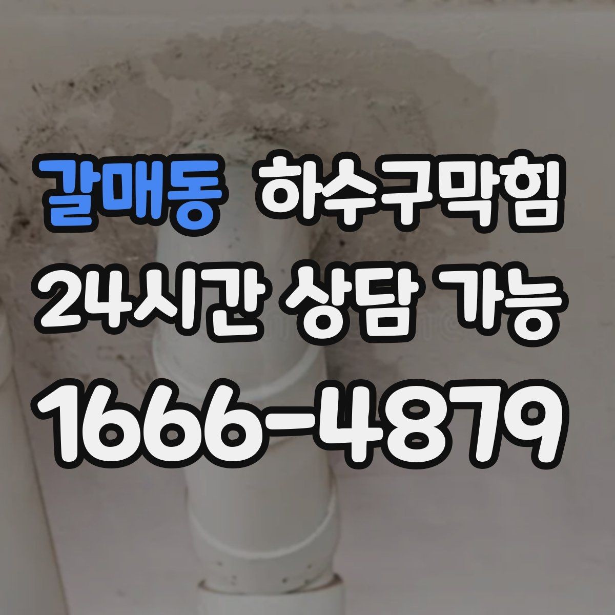 갈매동 하수구막힘 조식 준비 시간에만 나타나는 현상