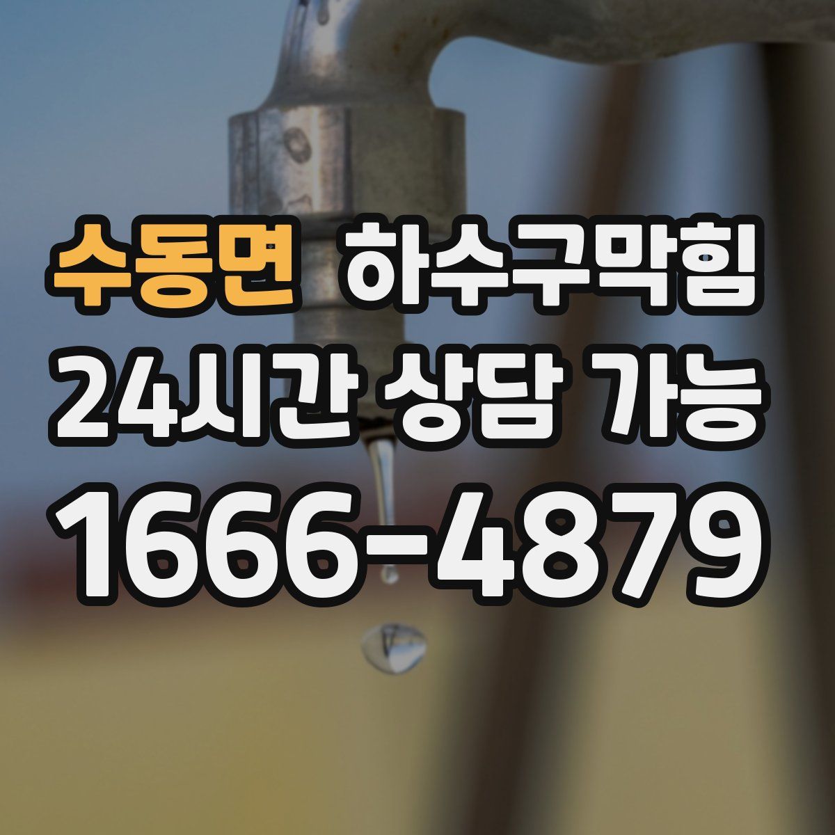 수동면 하수구막힘