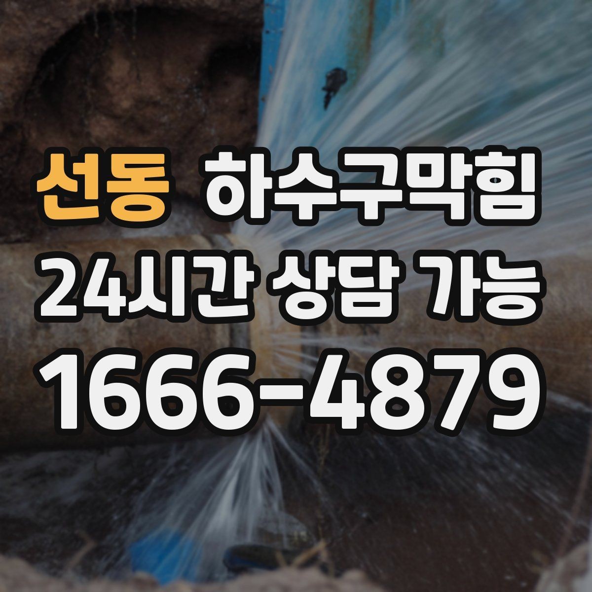 선동 하수구막힘 안내 리플릿 상단이 습기로 말린 이유
