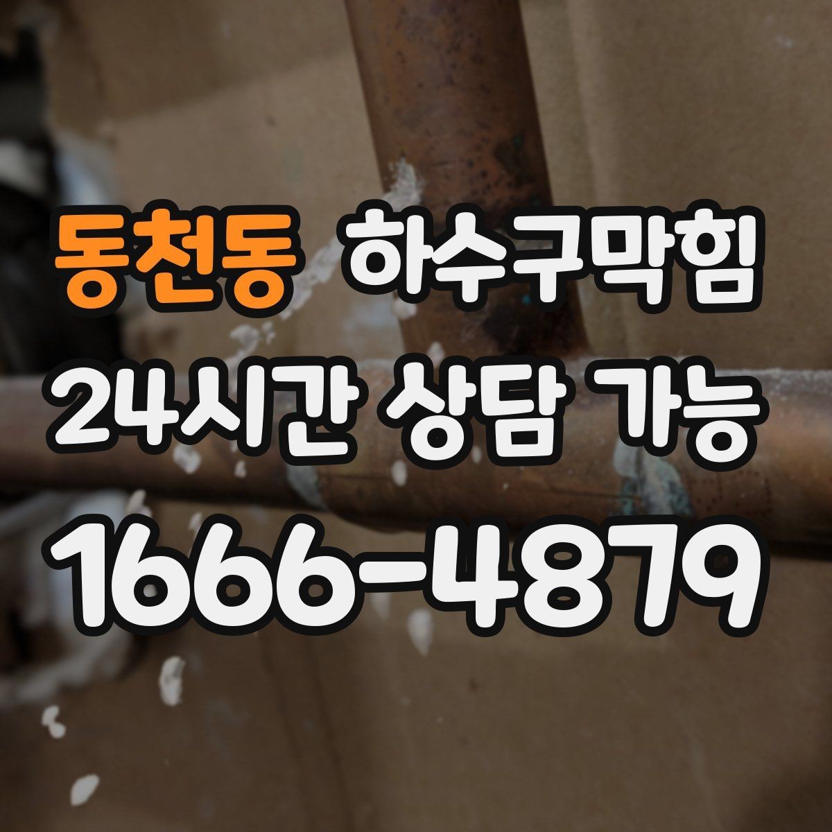 동천동 하수구막힘 대형 매장 구역별 순차 작업