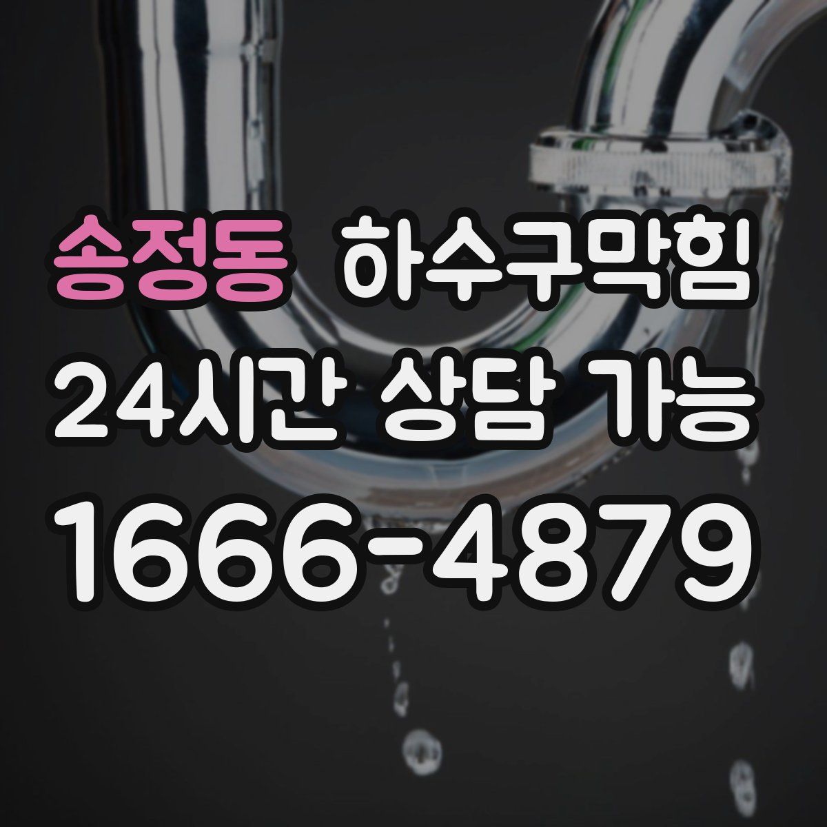 송정동 하수구막힘