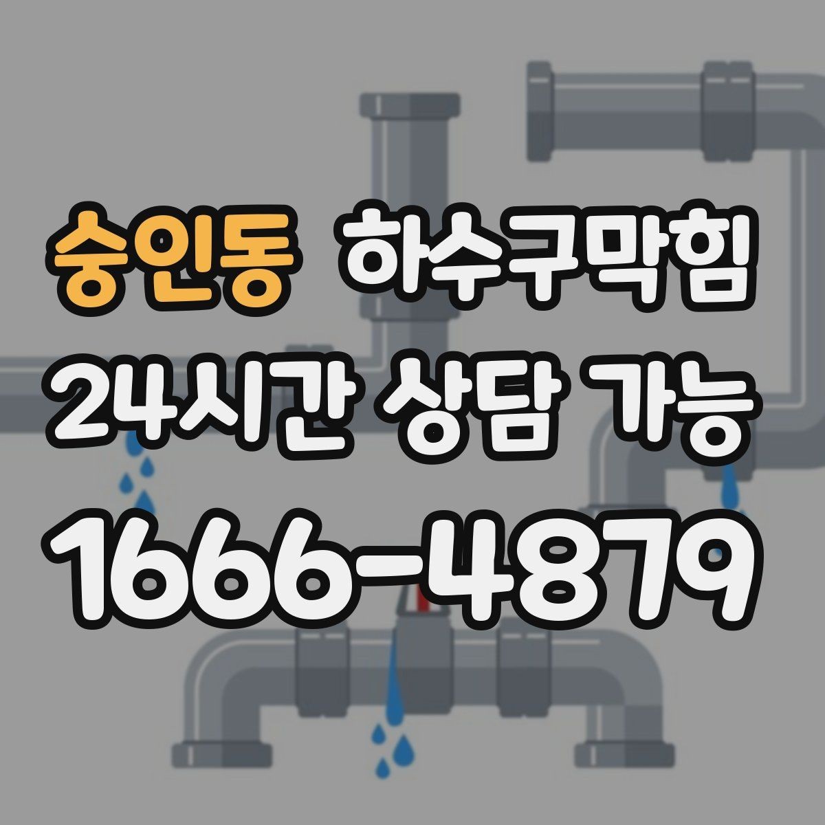 숭인동 하수구막힘 비상 연락망 구축 상시 운영