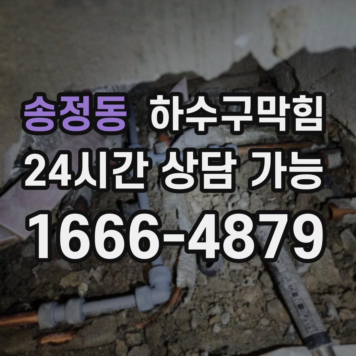 송정동 하수구막힘