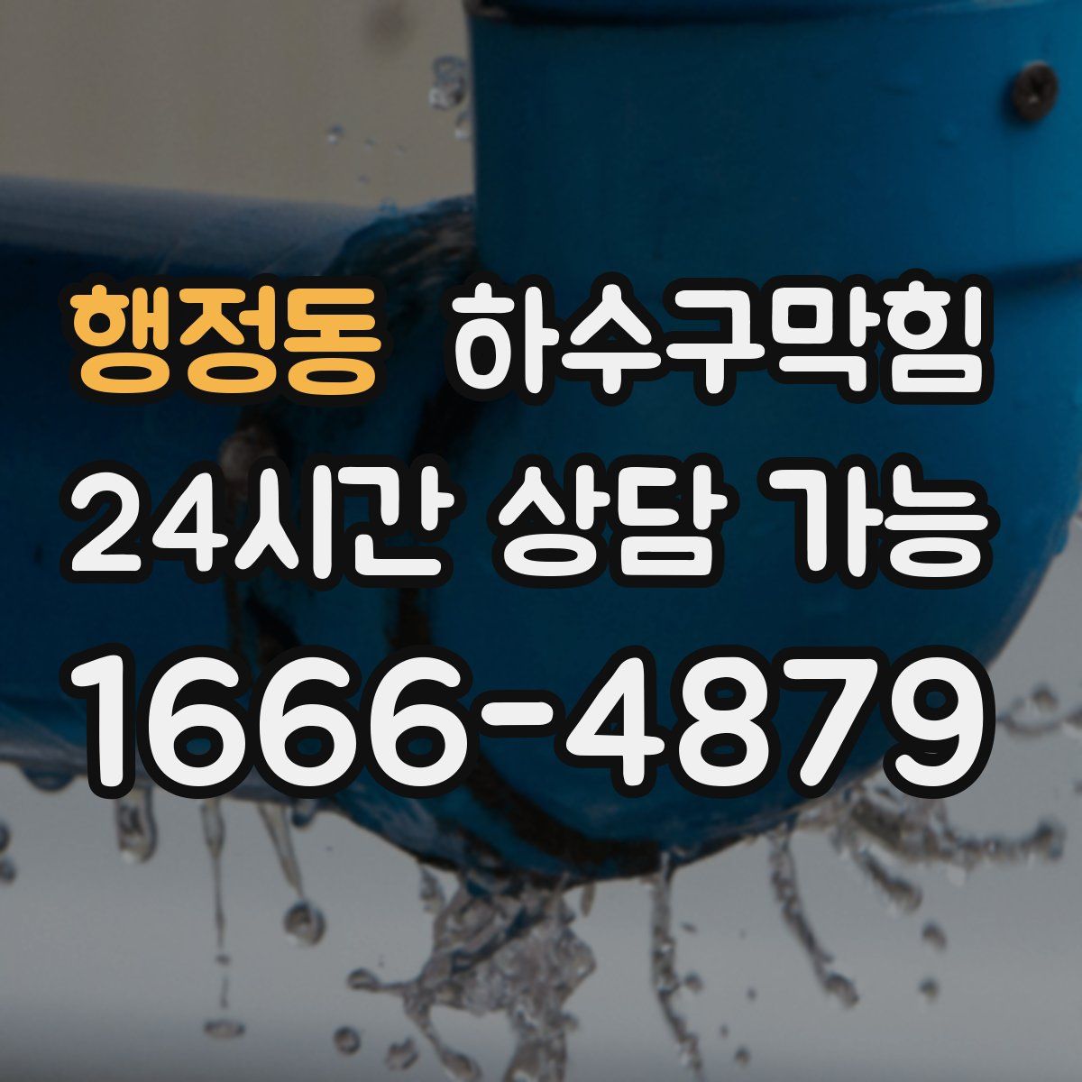 행정동 하수구막힘