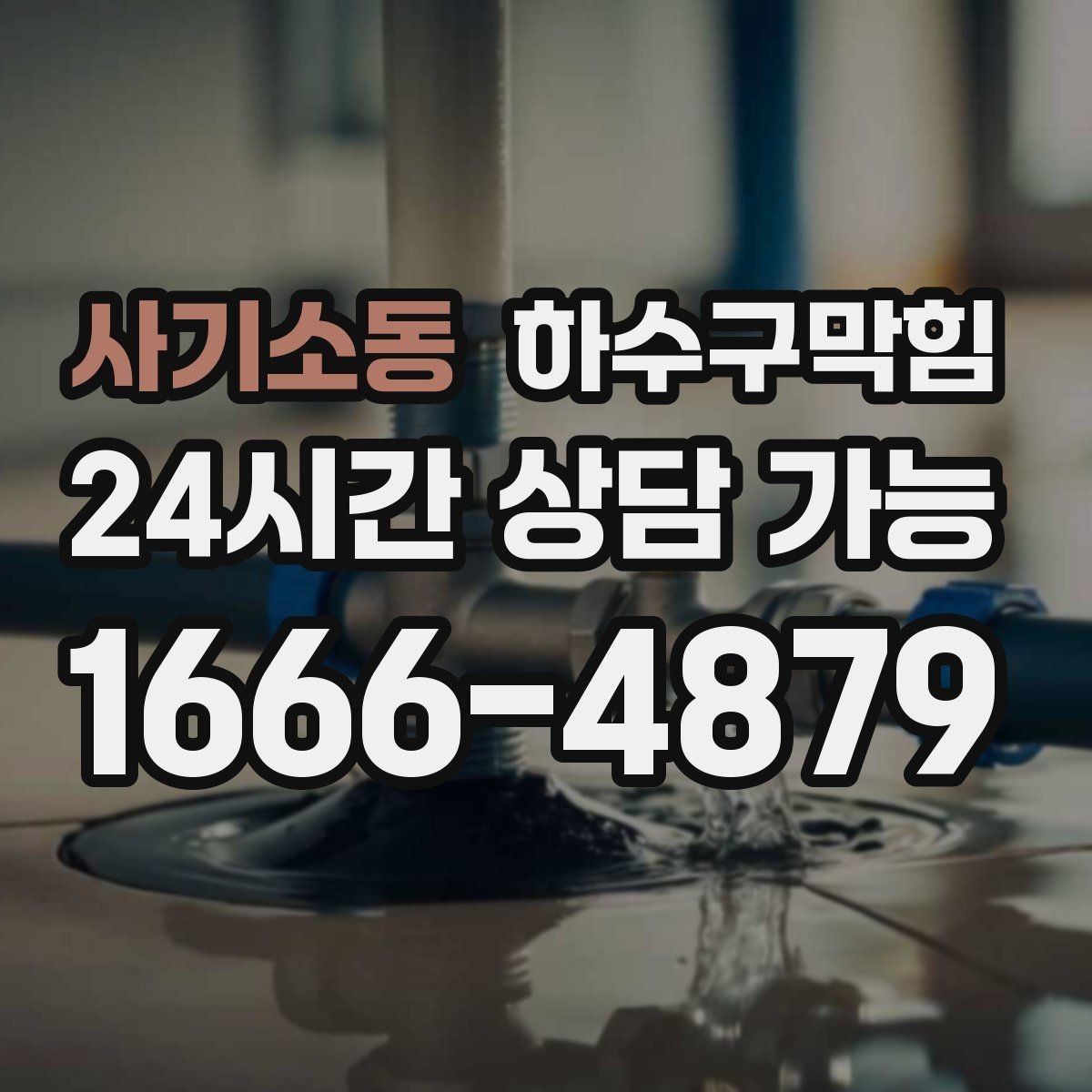 사기소동 하수구막힘 야외 전구 베이스에 고인 물 한 스푼