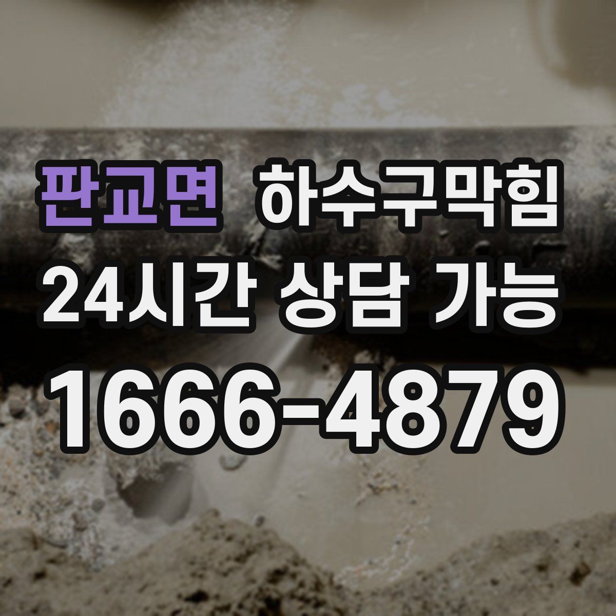 판교면 하수구막힘