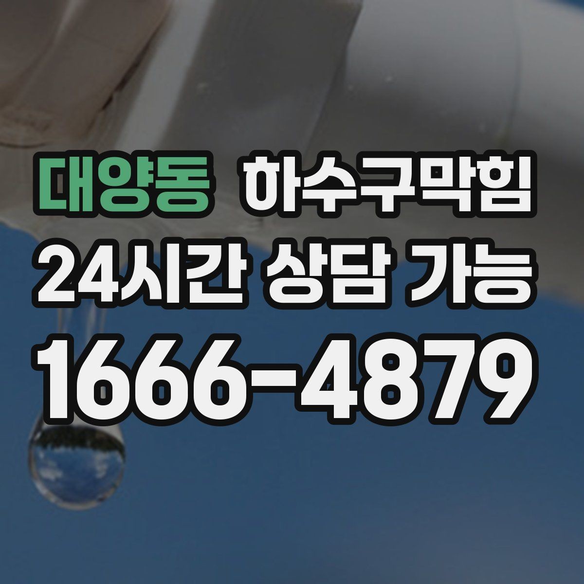 대양동 하수구막힘 테라스 파라솔이 젖어 있던 까닭