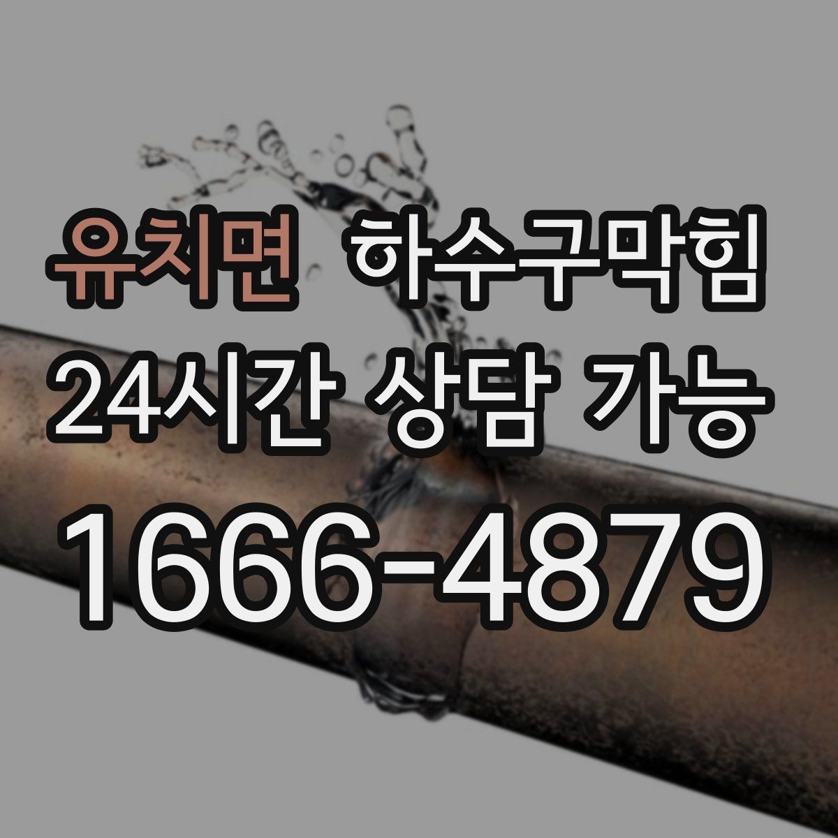 유치면 하수구막힘