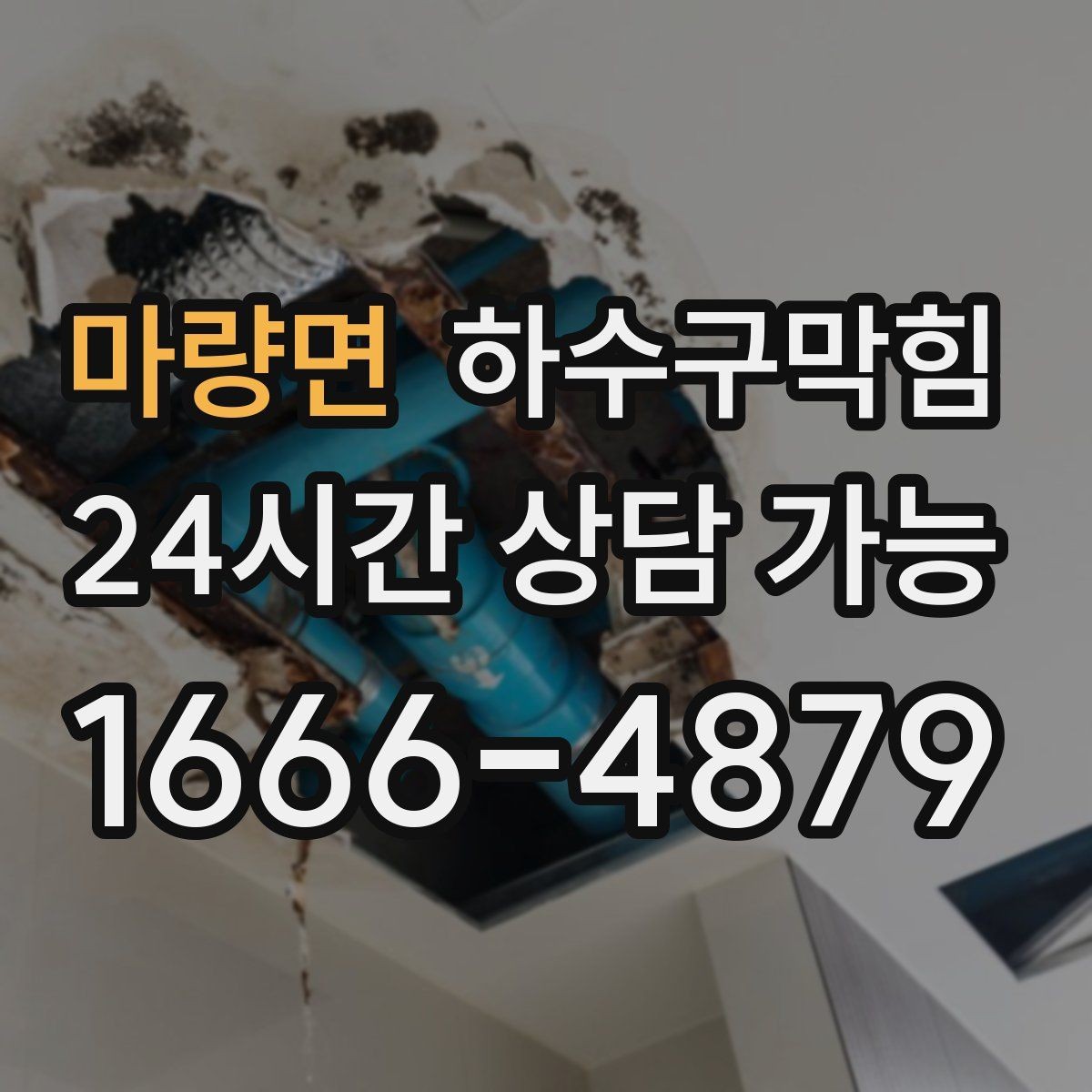 마량면 하수구막힘 지하창고 습기와 상자의 상태 보고서
