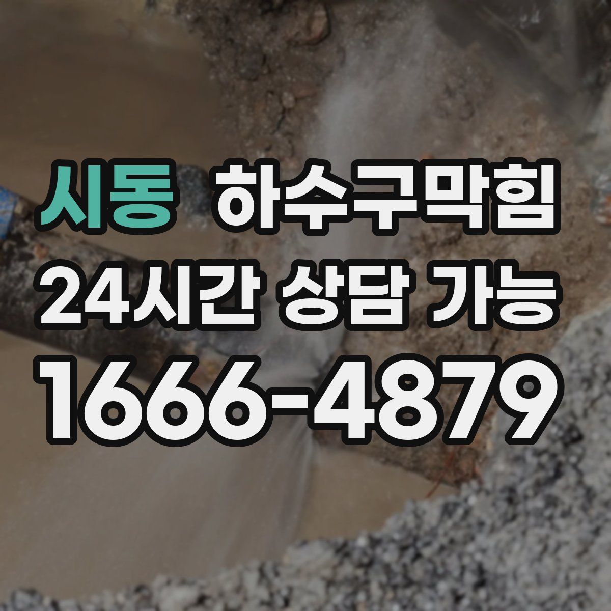 시동 하수구막힘